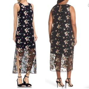 Vince Camuto floral embroidered dress